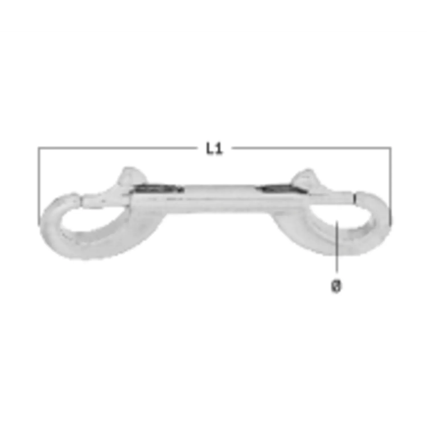 HS Sprenger 31182 Dubbele Karabijnhaak 105 mm RVS