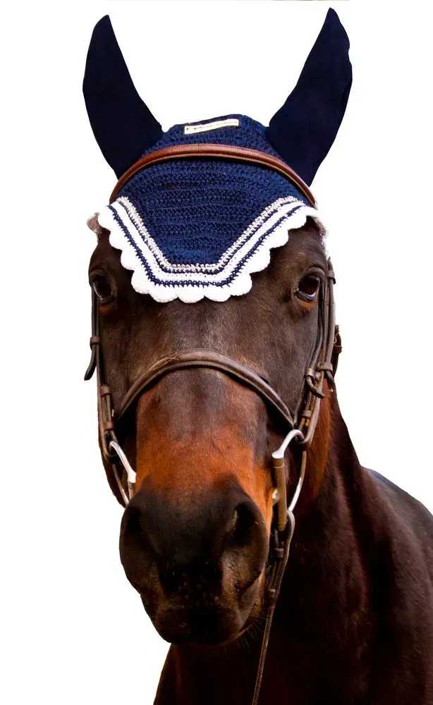 Equine Couture Oornetje Zilver Lurex Cob katoen