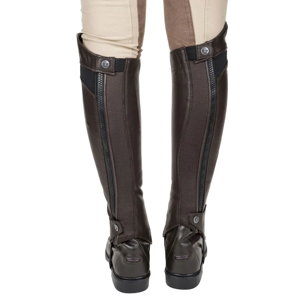 TuffRider Derby mini-chaps leer zwart