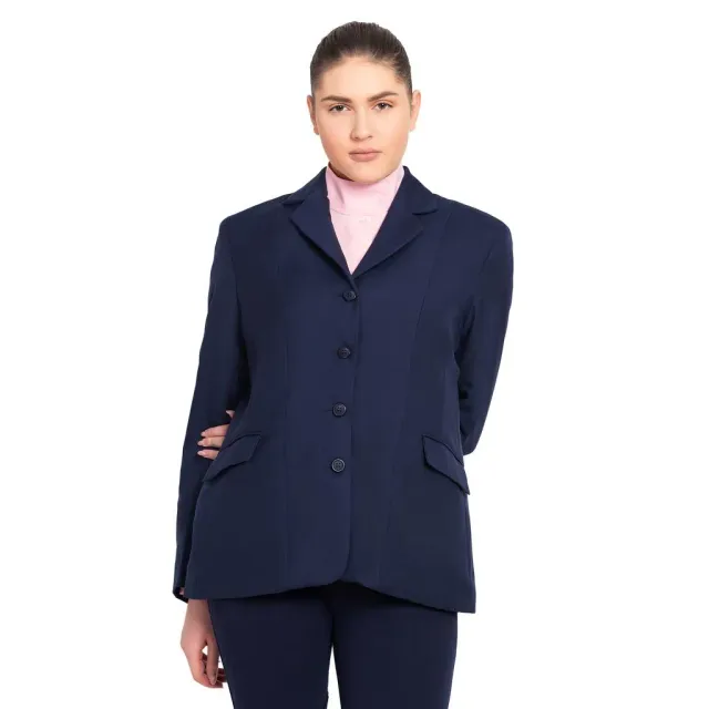 TuffRider Starter wedstrijdjasje dames navy licht twill