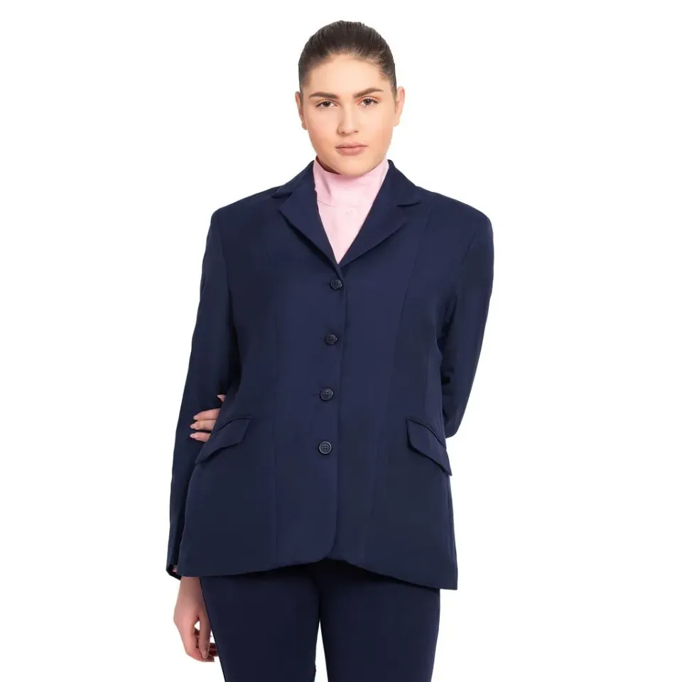 TuffRider Starter wedstrijdjasje dames navy licht twill