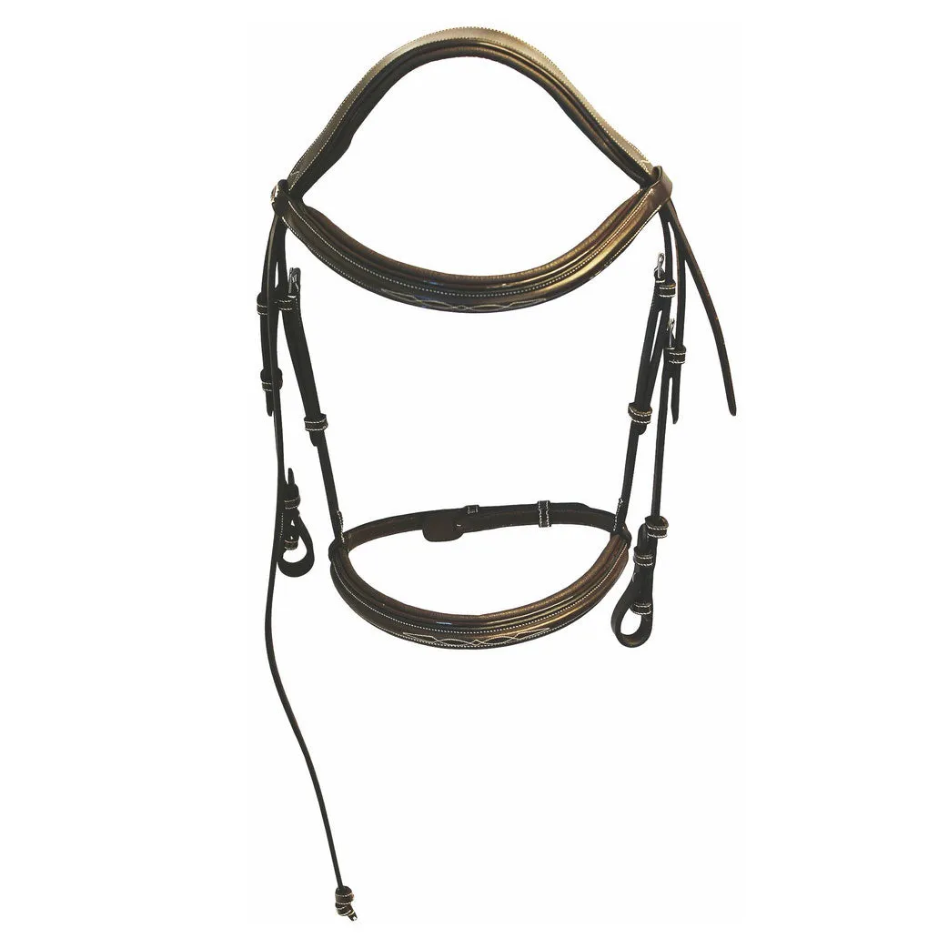 Henri de Rivel Pro Mono Crown hoofdstel havana lakbies