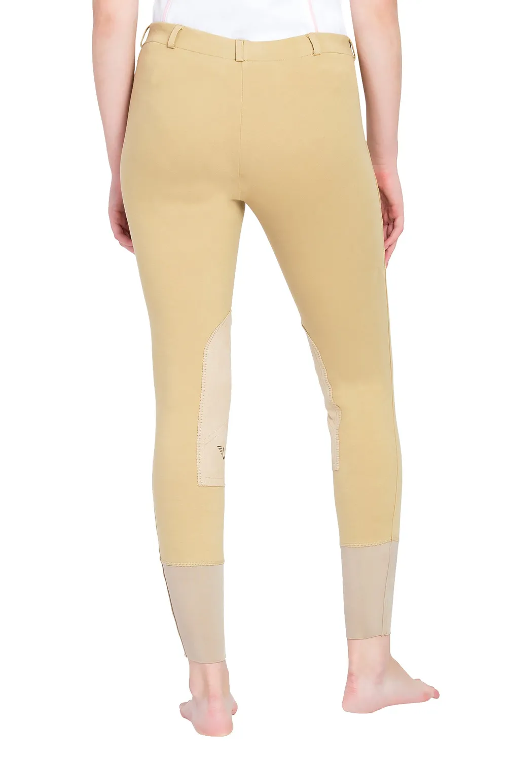 TuffRider Ladies Pull-On Knee Patch rijbroek Zwart katoen