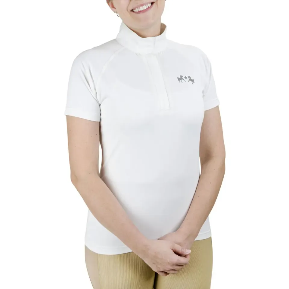 JPC Equestrian Equine Couture Magda Lace wedstrijdshirt wit 3XL kant