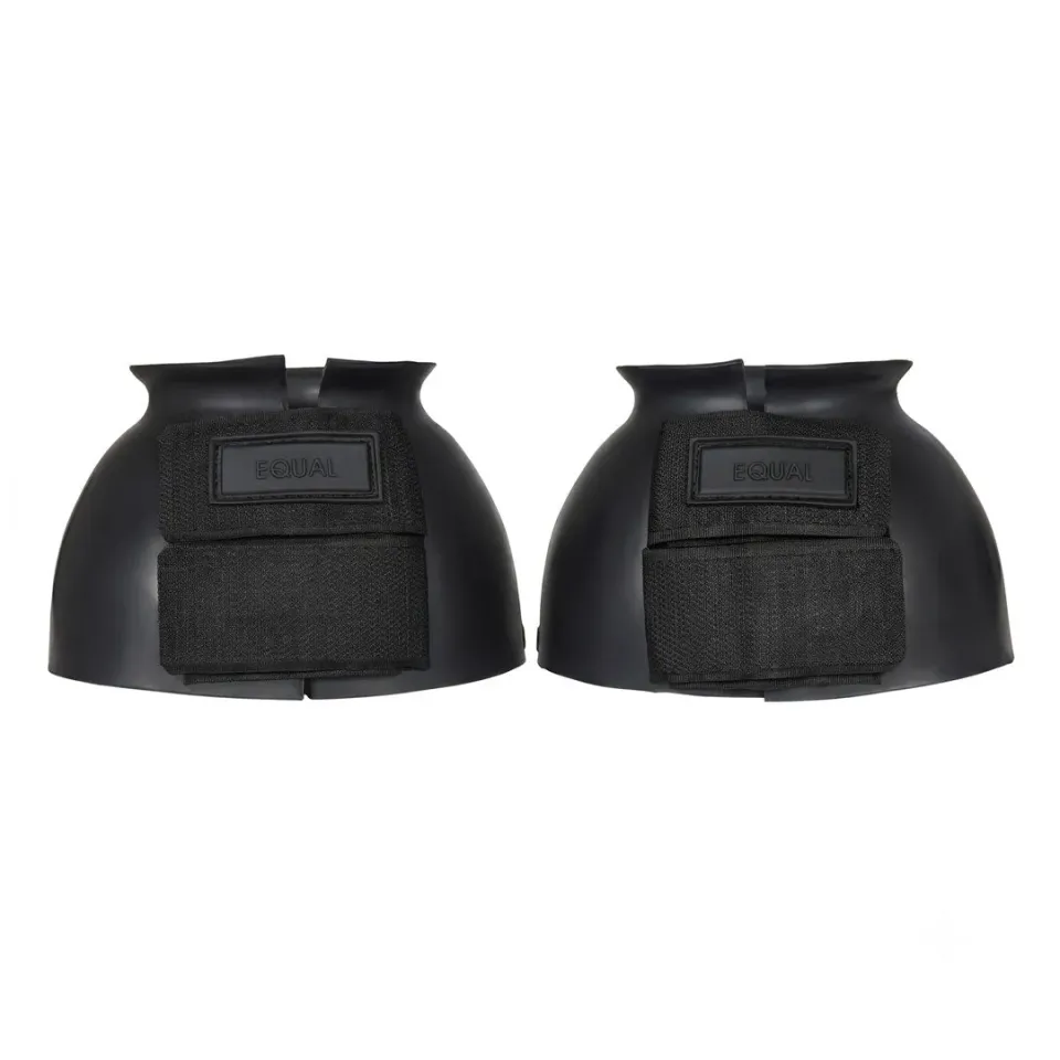TuffRider Equal Smooth Double Hook and Loop springschoenen zwart rubber