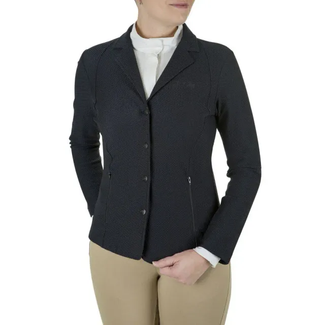 Equine Couture EquiVent wedstrijdjas zwart L mesh