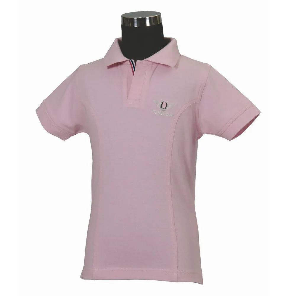 TuffRider Polo kinder shirt hotpink katoen