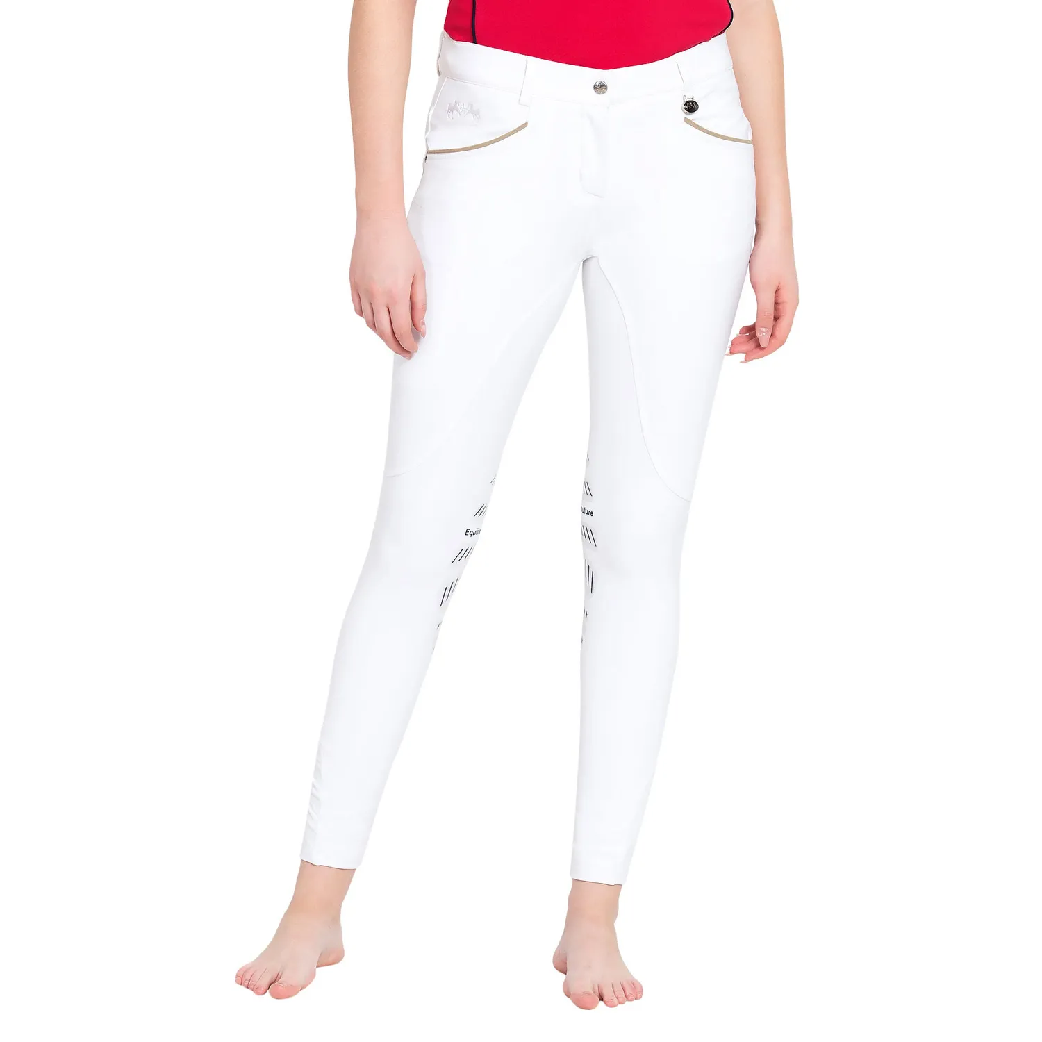 Equine Couture Lille Knie Patch rijbroek wit 34