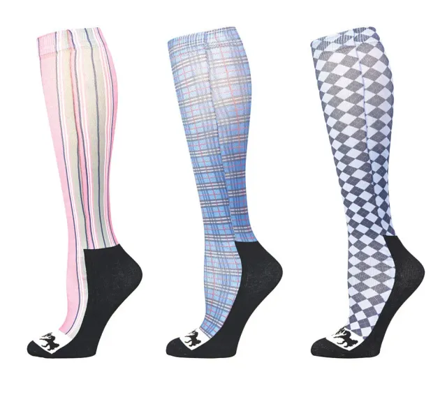 Equine Couture Isabel kniekousen rijsokken 3-pack padded