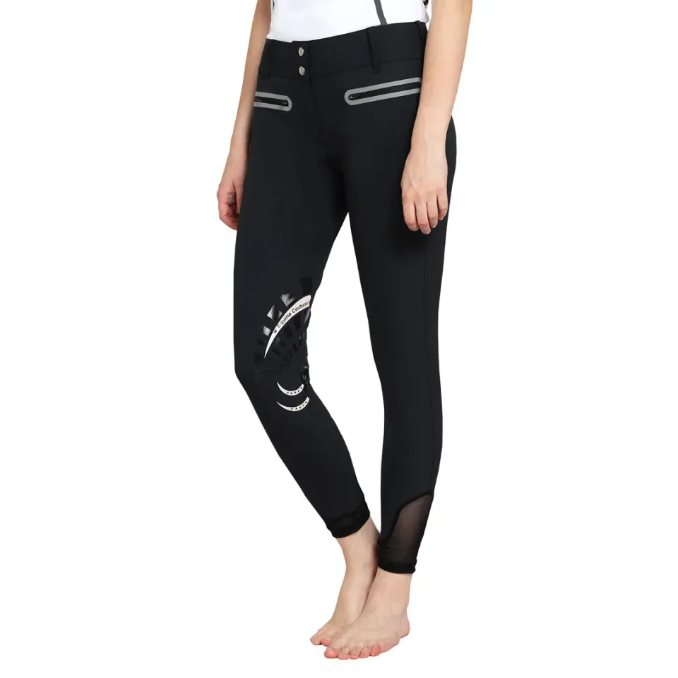 Equine Couture Ibiza knie rijbroek zwart dames siliconen