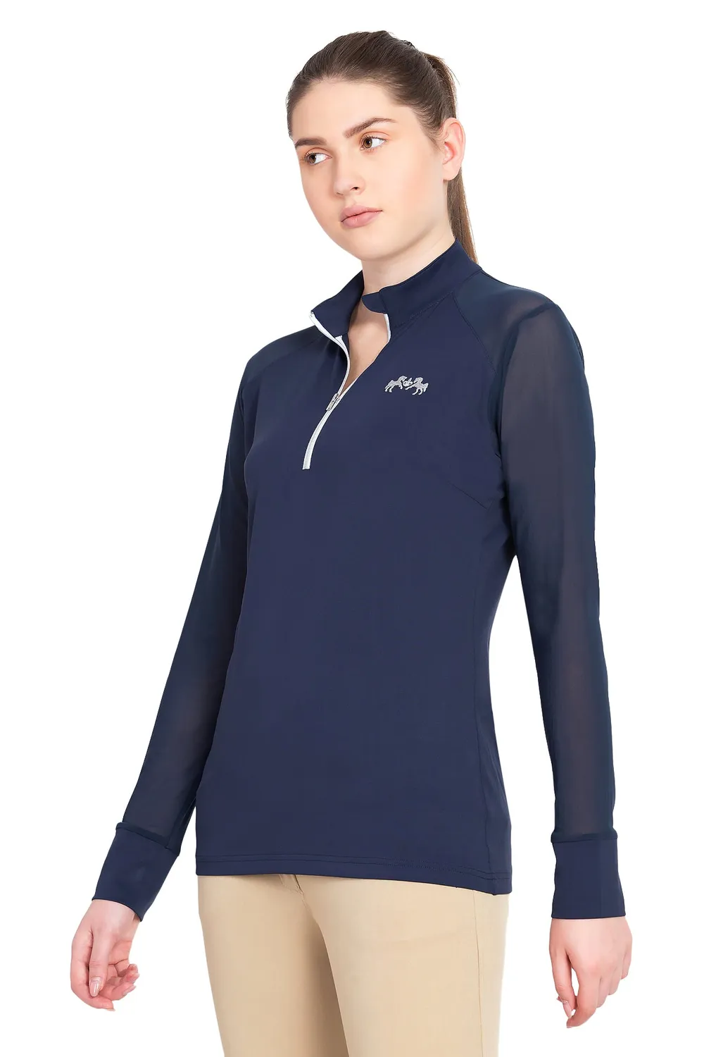 Equine Couture Erna EquiCool rijshirt wit lange mouw