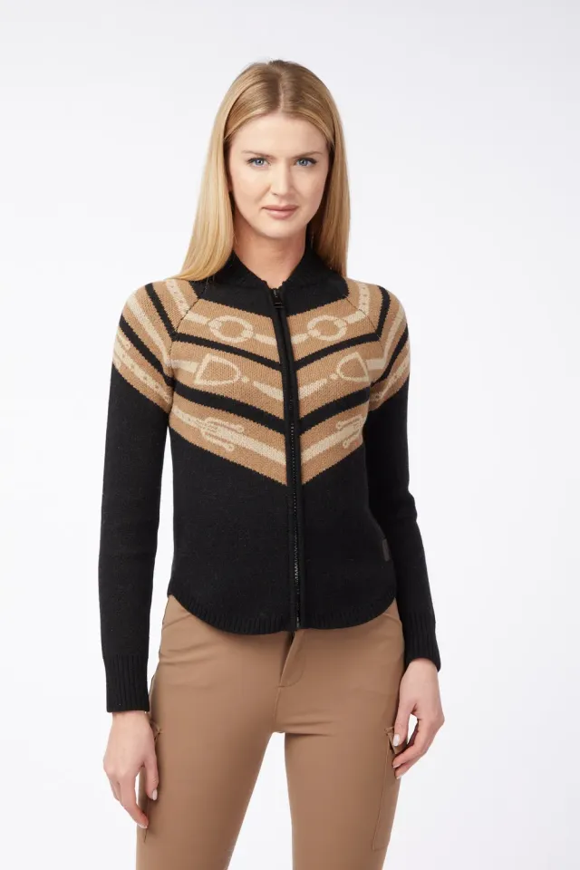 Vestrum Shimizu damestrui wol cashmere met rits zwart