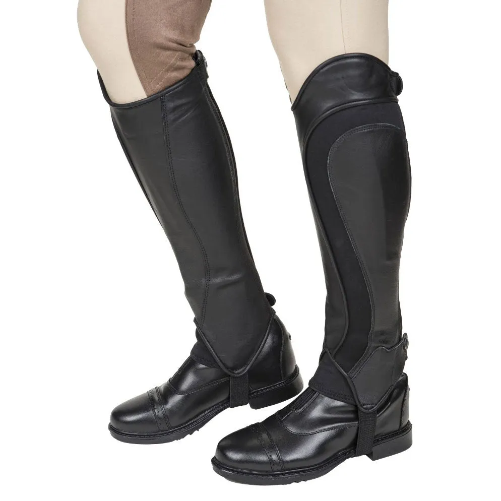 TuffRider Derby mini-chaps leer zwart