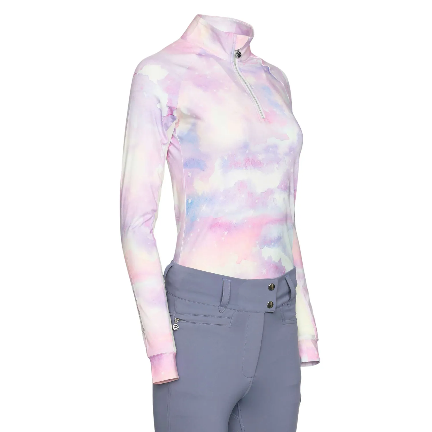 Dapplebay Lavender Haze 1/4 Zip rijshirt lavendel zonbescherming
