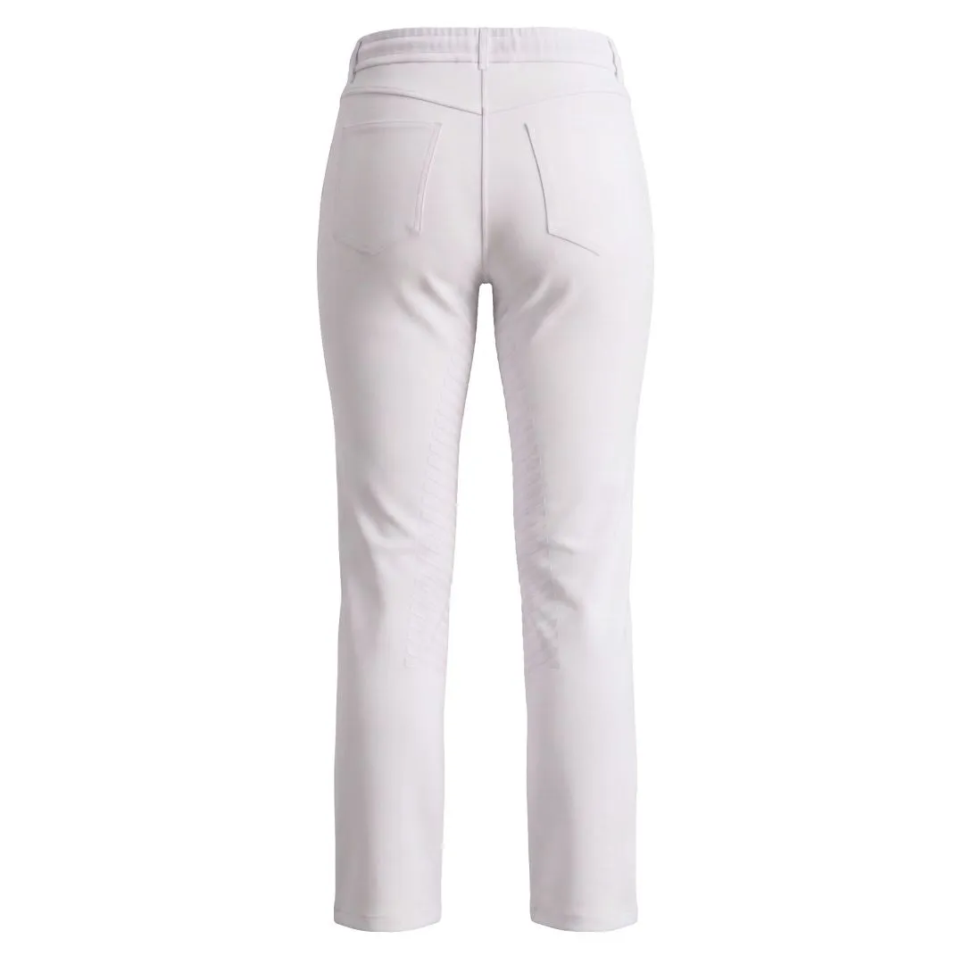 TuffRider Collegiate dames polobroek wit katoen