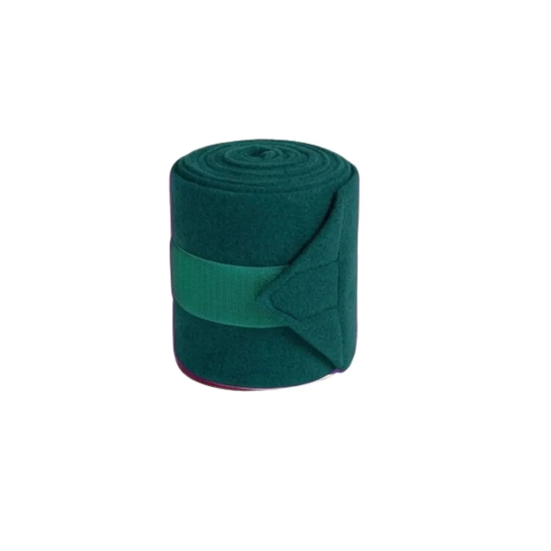Lettia Soft Fleece polo wraps zwart set 4 stuks