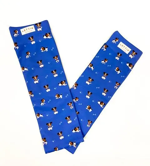 Lettia Puppy rijsokken blauw puppies bootsok