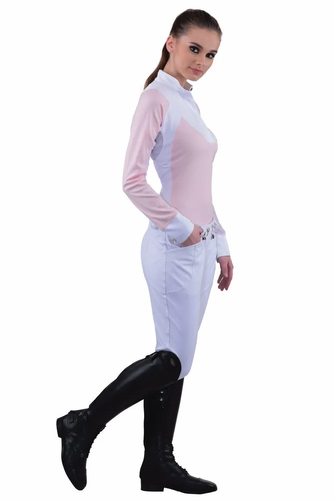 Equine Couture Sarah rijbroek zwart silicone maat 34