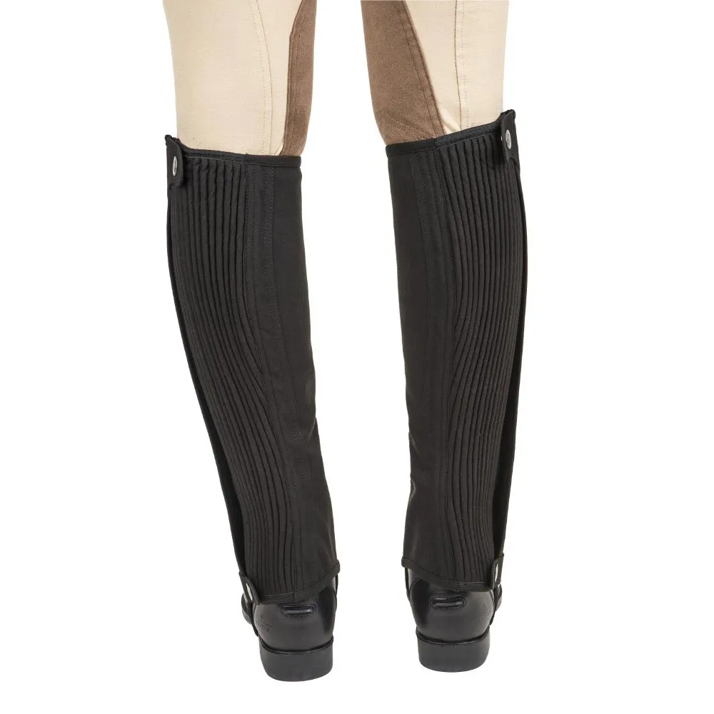 Lettia Suede halve chaps volwassenen zwart