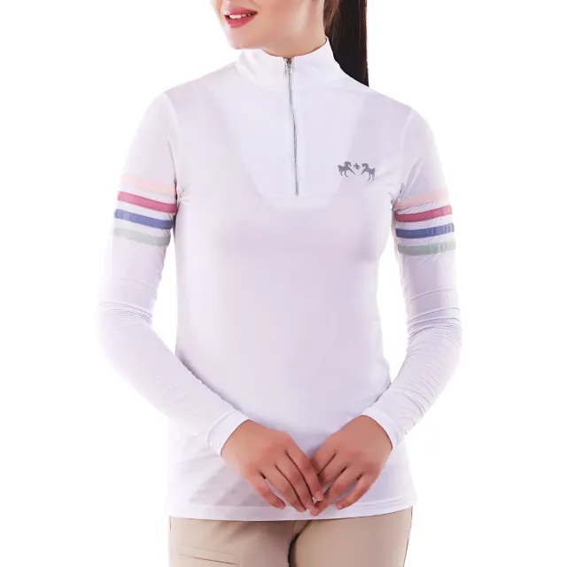 Equine Couture Gradient IceFil wedstrijdshirt wit dames