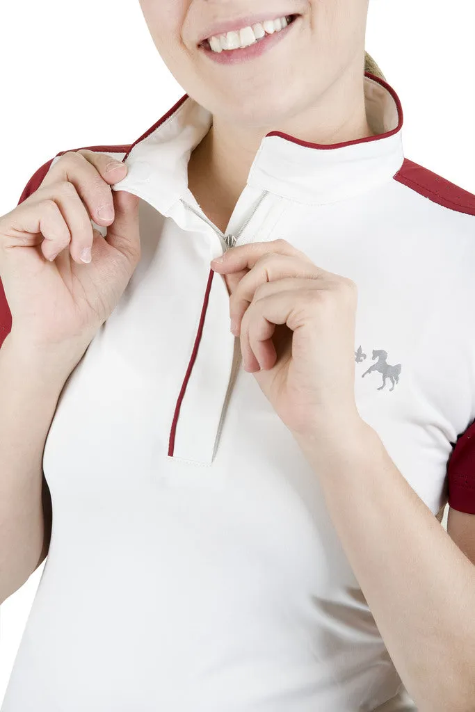 Equine Couture Magda EquiCool wedstrijdshirt wit navy