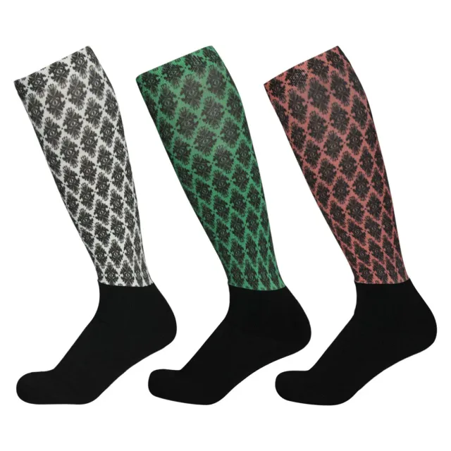 Equine Couture Tara kniekousen wit-oranje-groen 3-pack