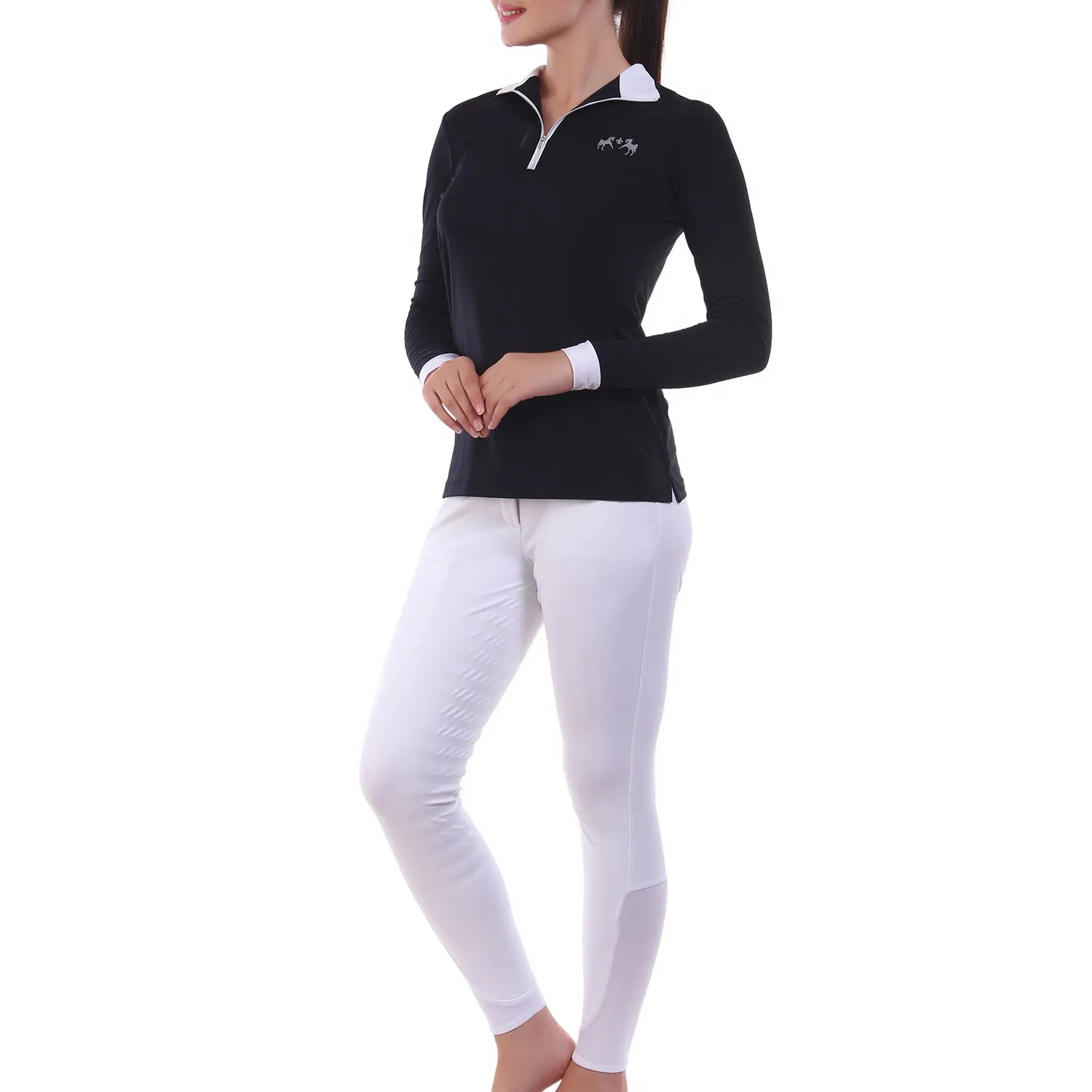 Equine Couture Icefil zonshirt dames zwart