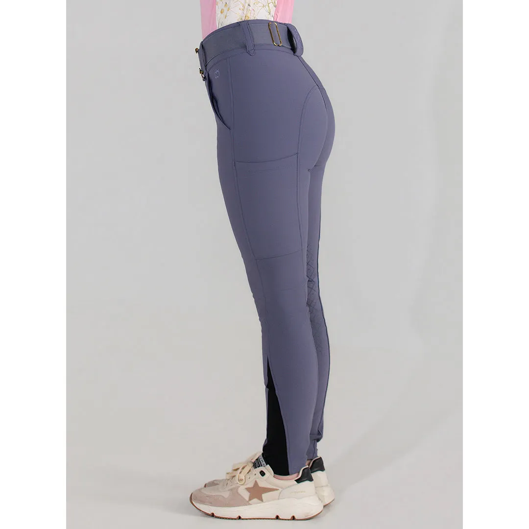 Dapplebay Sport Silicone Knee Patch rijbroek Purple Dusk