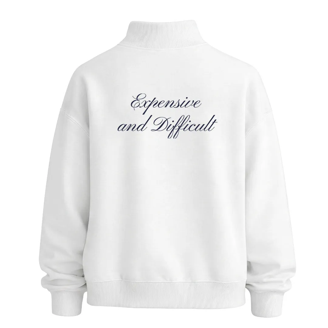 Dapplebay Expensive Difficult mockneck trui wit katoen