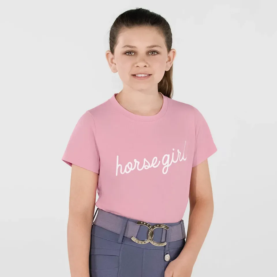 Dapplebay Horse Girl kinder t-shirt Ballet Pink katoen