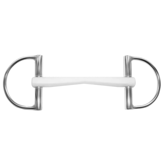 HS Sprenger Duo D-Ring Paardenbit 120 mm 16 mm Wit
