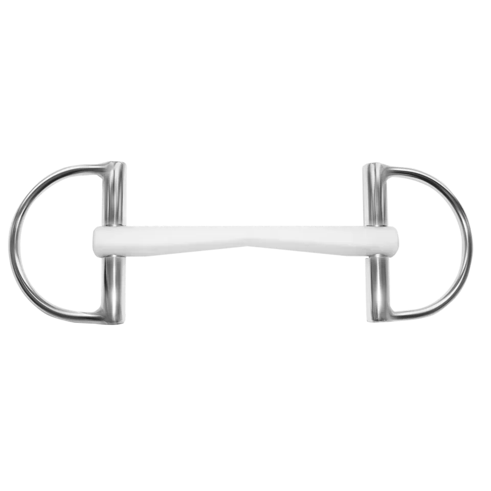 HS Sprenger Duo D-Ring Paardenbit 120 mm 16 mm Wit