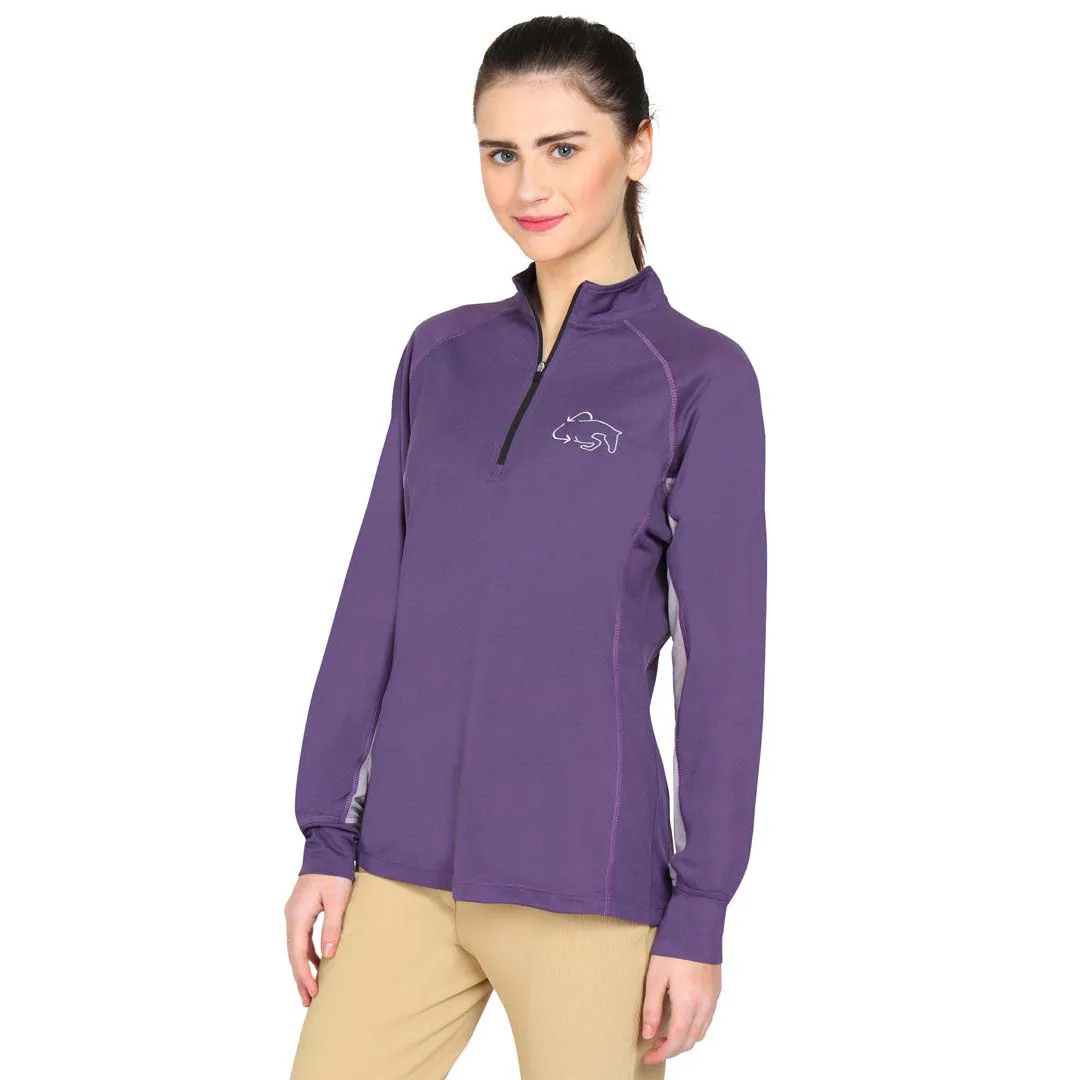 TuffRider EcoRider Denali dames rijshirt mesh grijs