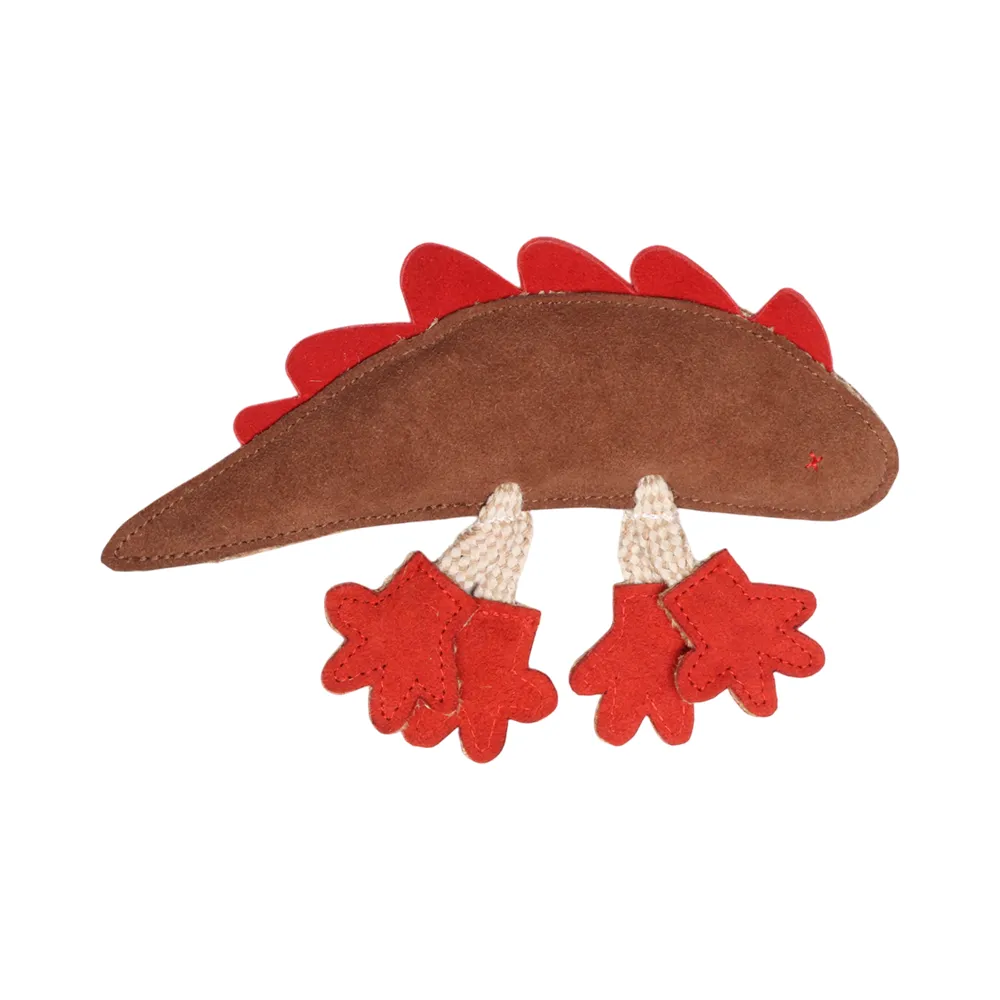 TuffRider Dino hondenspeeltje STD suede natuurvulling