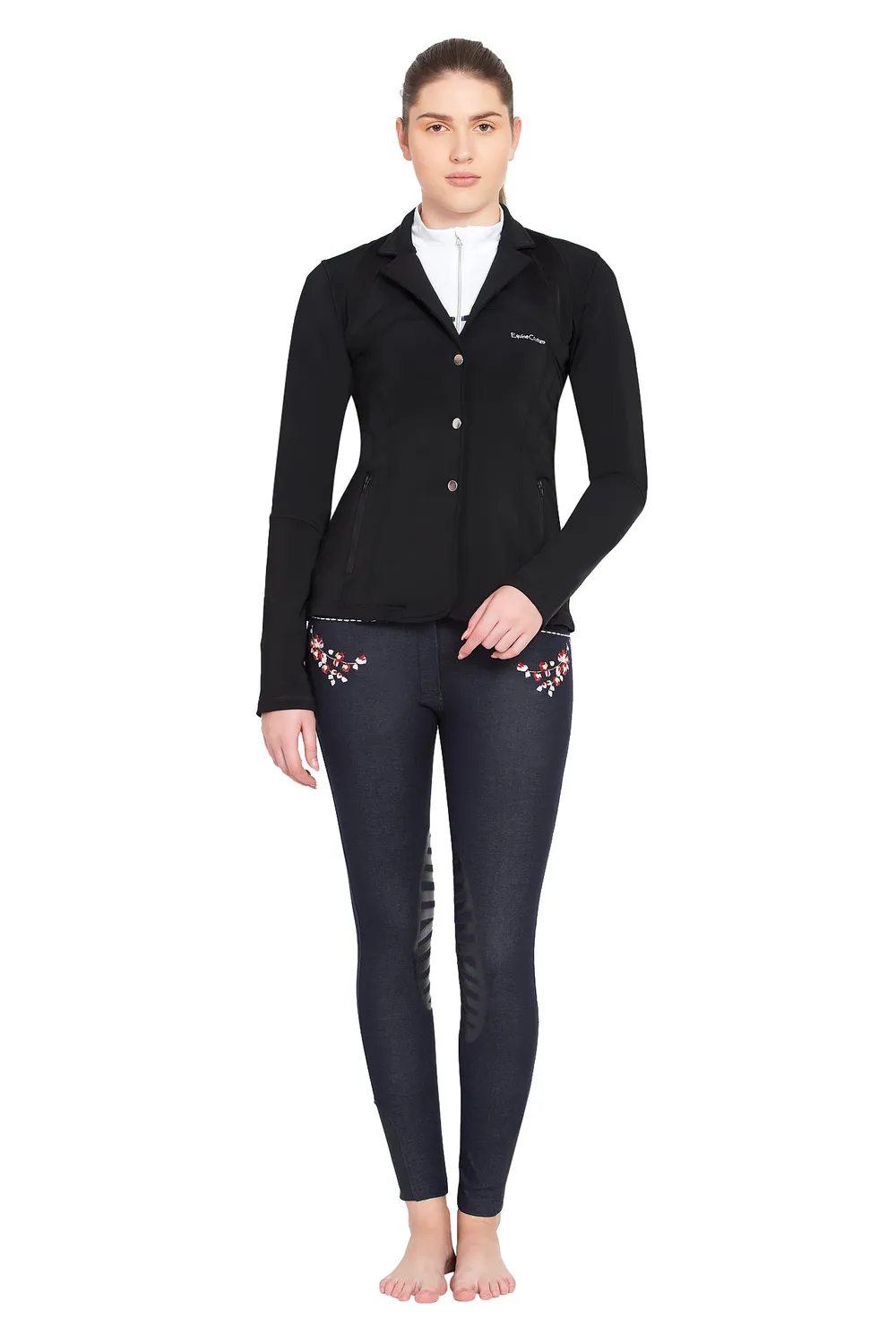 Equine Couture Lacey Ultra Light wedstrijdjasje zwart ademend