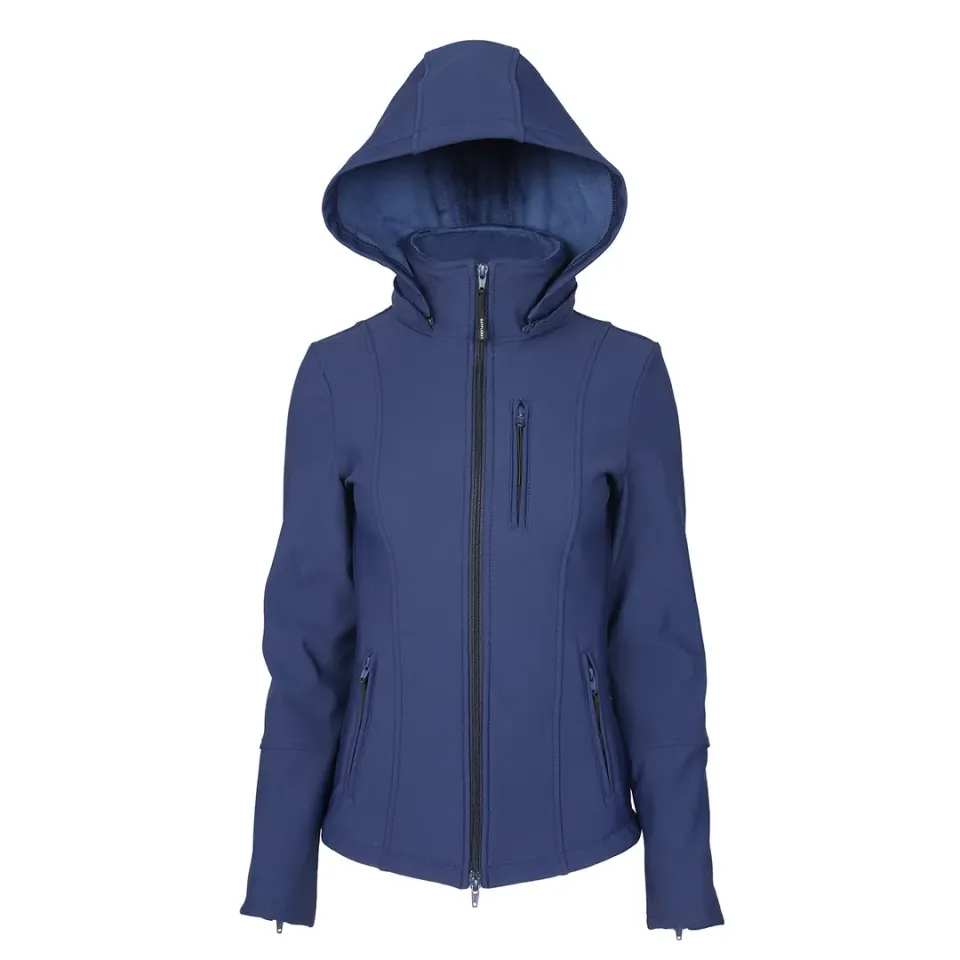 Dapplebay Everyday softshell jas navy fleece afneembare kap