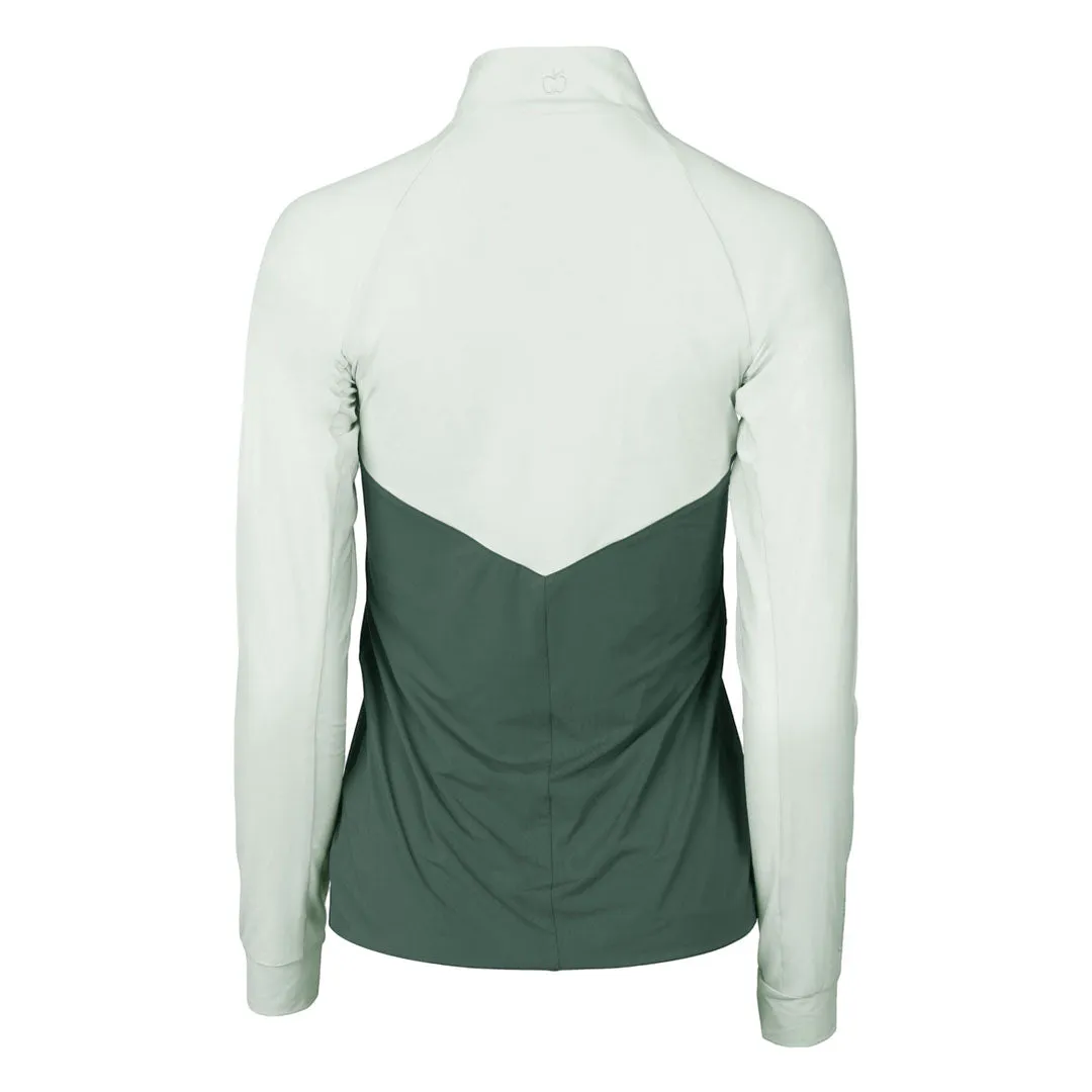 Dapplebay Lady 1/4 Zip rijshirt light teal koel