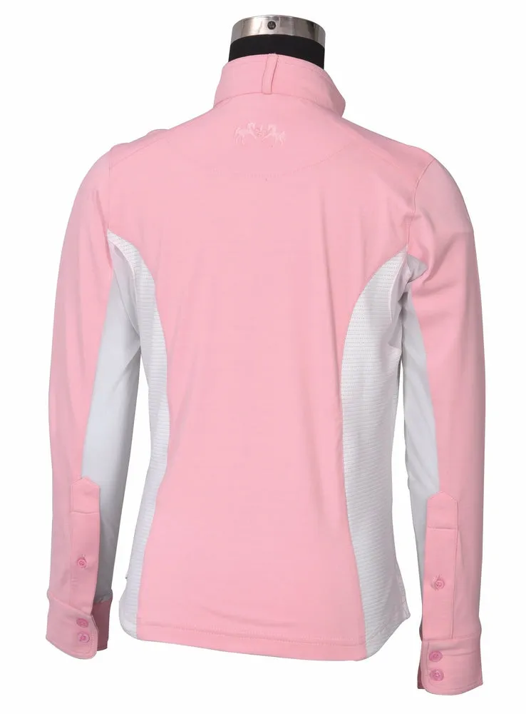Equine Couture Cara kinder wedstrijdshirt roze stretch
