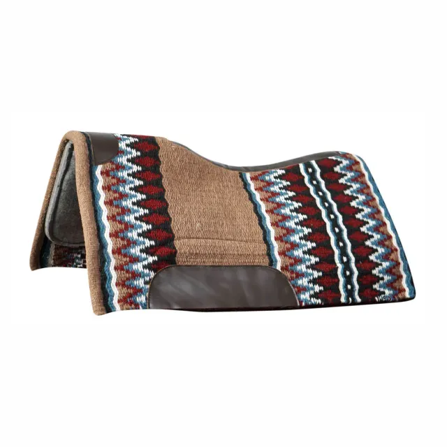 TuffRider Contoured Double Weave western zadelpad bruin 34x36 wol