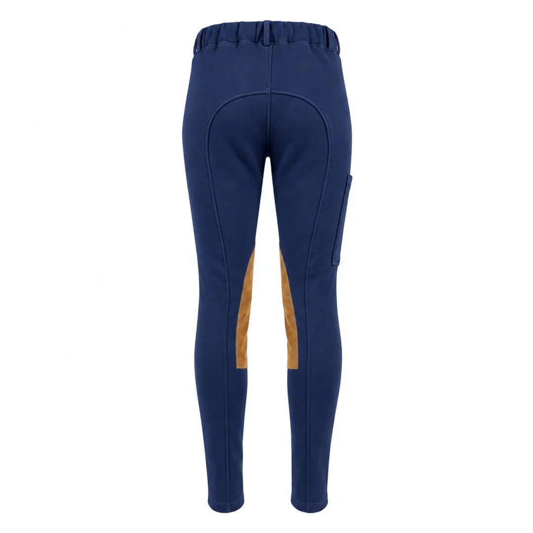TuffRider Cotton Naturals dames rijbroek navy katoen
