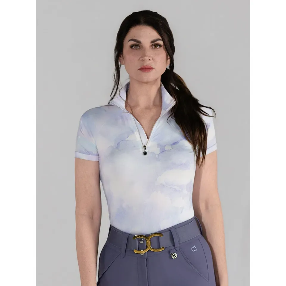 Dapplebay Opalite Skies 1/4 Zip rijshirt korte mouw STD koel