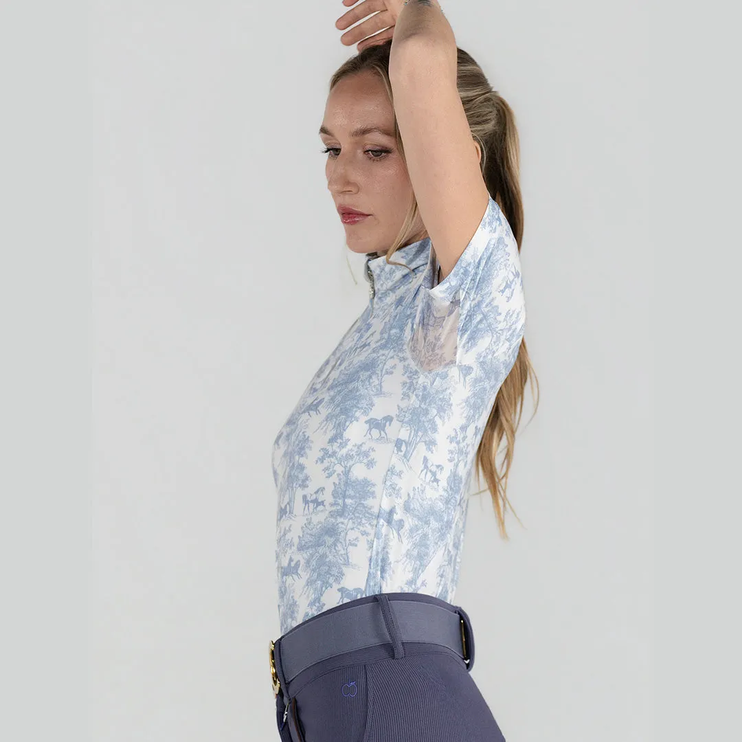 Dapplebay Equestrian Toile rijshirt Moonrise korte mouw
