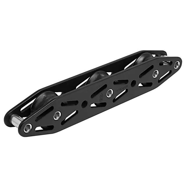 HS Sprenger ligblok glijlager 12 mm zeilblok 3 rollen
