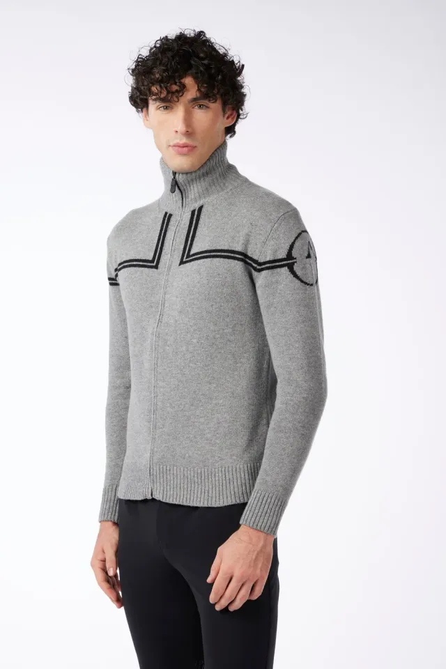 Vestrum Tournai Coltrui Heren Wol Cashmere Rits