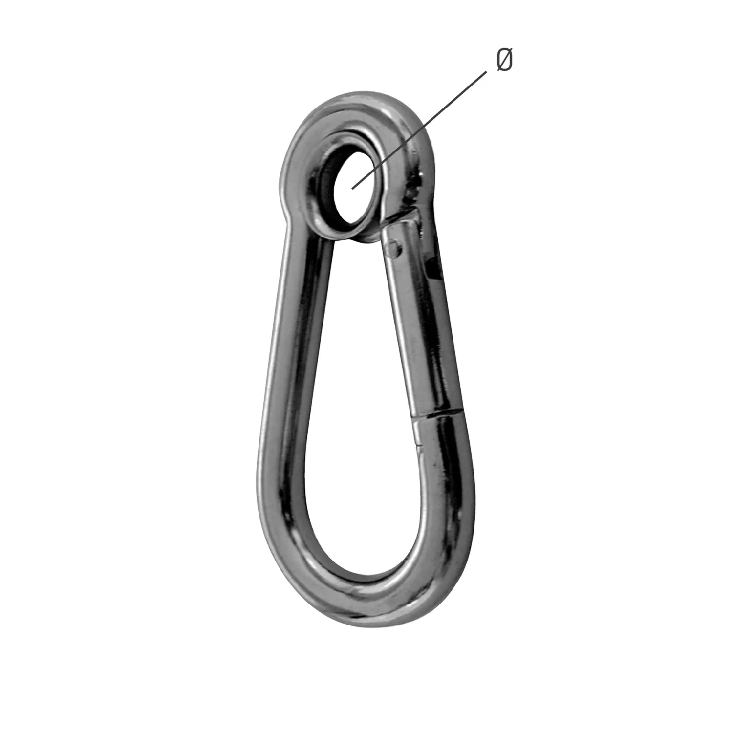 Herm Sprenger karabijnhaak rvs met kous 60 mm breeklast 390 kg