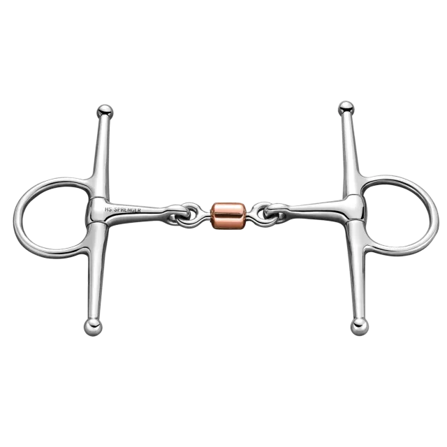 HS Sprenger Schenkeltrense 12 mm Schenkeltrens met Koperrol