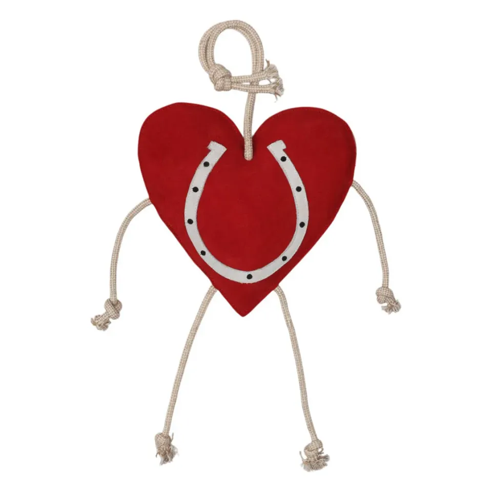 TuffRider Heart paardenspeelgoed rood STD suède