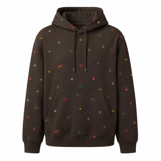 JPC Equestrian Dapplebay Holiday Charms hoodie Dark Bay geborduurd