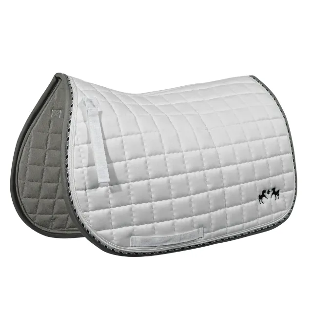 Equine Couture Coolmax Plush zadeldek wit-zwart coolmax