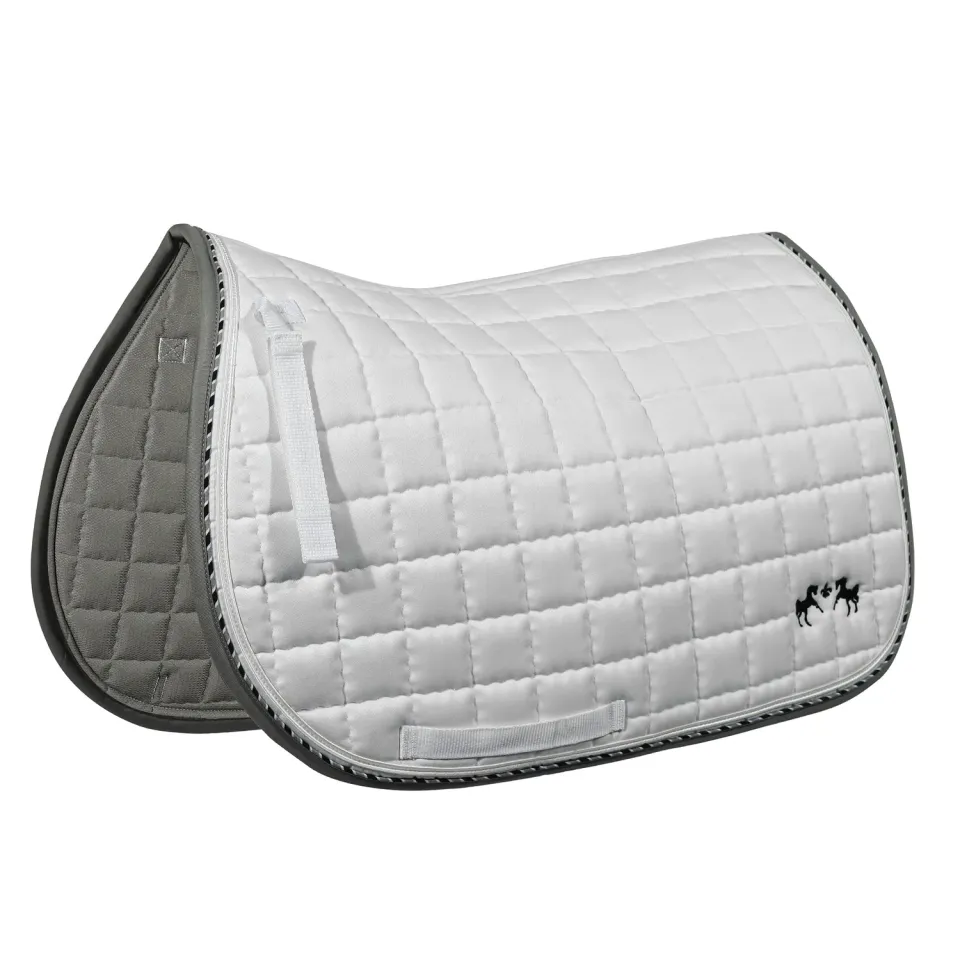Equine Couture Coolmax Plush zadeldek wit-zwart coolmax